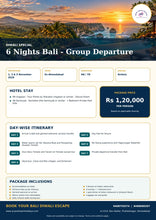 Detailed itinerary – Bali Diwali 2026 – 6N/7D Group, Ex-Ahmedabad